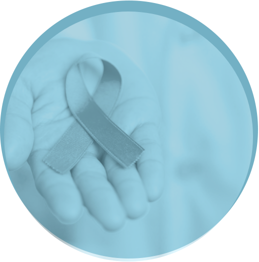 Illustrazione di una mano che tiene un nastro simbolico, utilizzata per rappresentare l'area specialistica "Oncology" di Eurofins Genoma, specializzata nella diagnosi e nella ricerca oncologica avanzata.