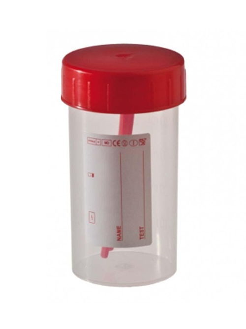 Contenitore con paletta utilizzato per la raccolta del campione di feci nella ricerca an/ap di Eurofins Genoma.