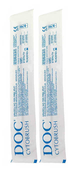 CYTOBRUSH sterili utilizzati per la raccolta del campione su tampone buccale nel test di Eurofins Genoma.