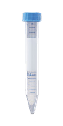 Provetta utilizzata per la raccolta del campione di liquido amniotico nel test del cariotipo di Eurofins Genoma.