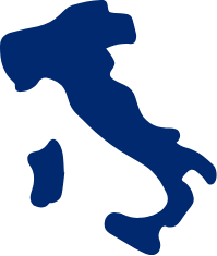 Illustrazione della mappa dell'Italia che indica che i test genetici di Eurofins Genoma sono eseguiti in Italia.